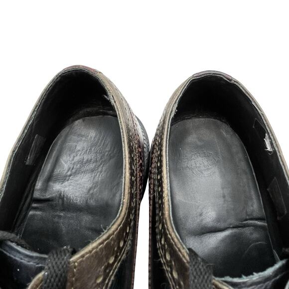 Dr. Martens Alfred Brogue Oxfords Black/Burgundy Leather AirWair Sole UK 9 US 10 - Picture 8 of 16